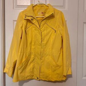 ZeroXposur Womens Yellow Windbreaker Rain Jacket Sz M